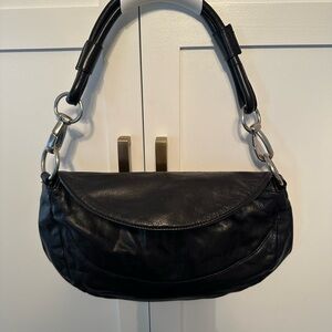 Black Leather Shoulder Bag